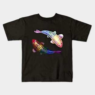 Yin-Yang Rainbow Koi Fish Kids T-Shirt